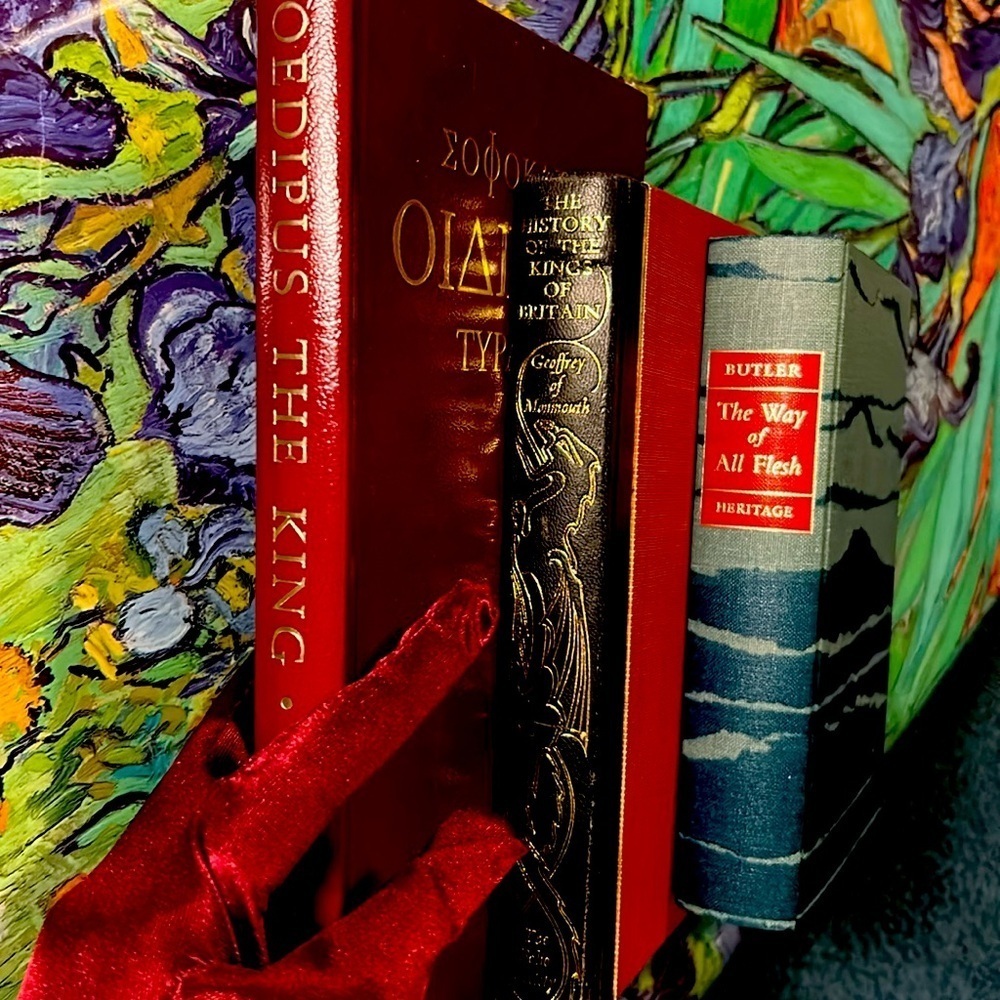 Vintage Beautiful Bound Hardcover Books:Oedipus* + The Way of all‎ Flesh +